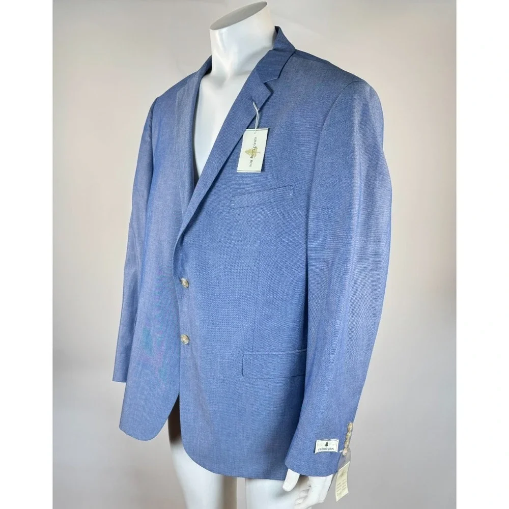 Southern Pines 2-Button Blazer Mnes XXL‎ NWT Lined Double-Vented Cotton Blue